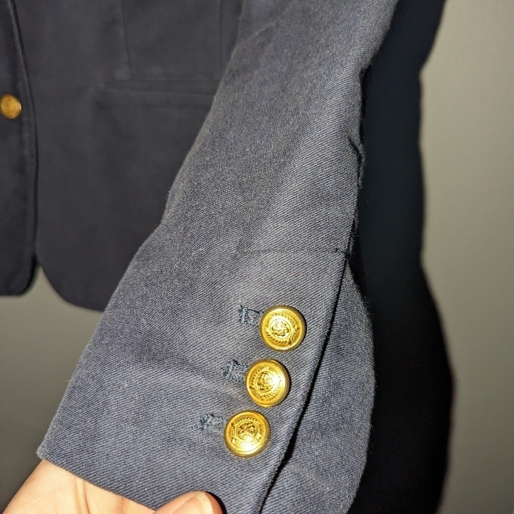 Tommy Hilfiger 100% Cotton Blazer. Women's Size Small Blazer. Navy Blazer. - Picture 4 of 6